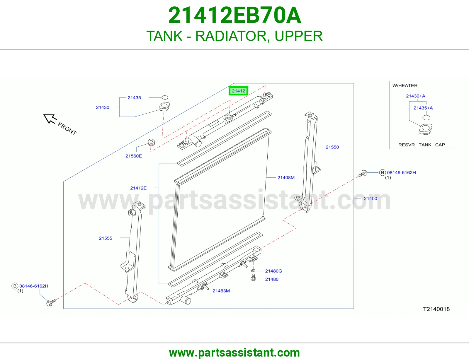 TANK - RADIATOR, UPPER