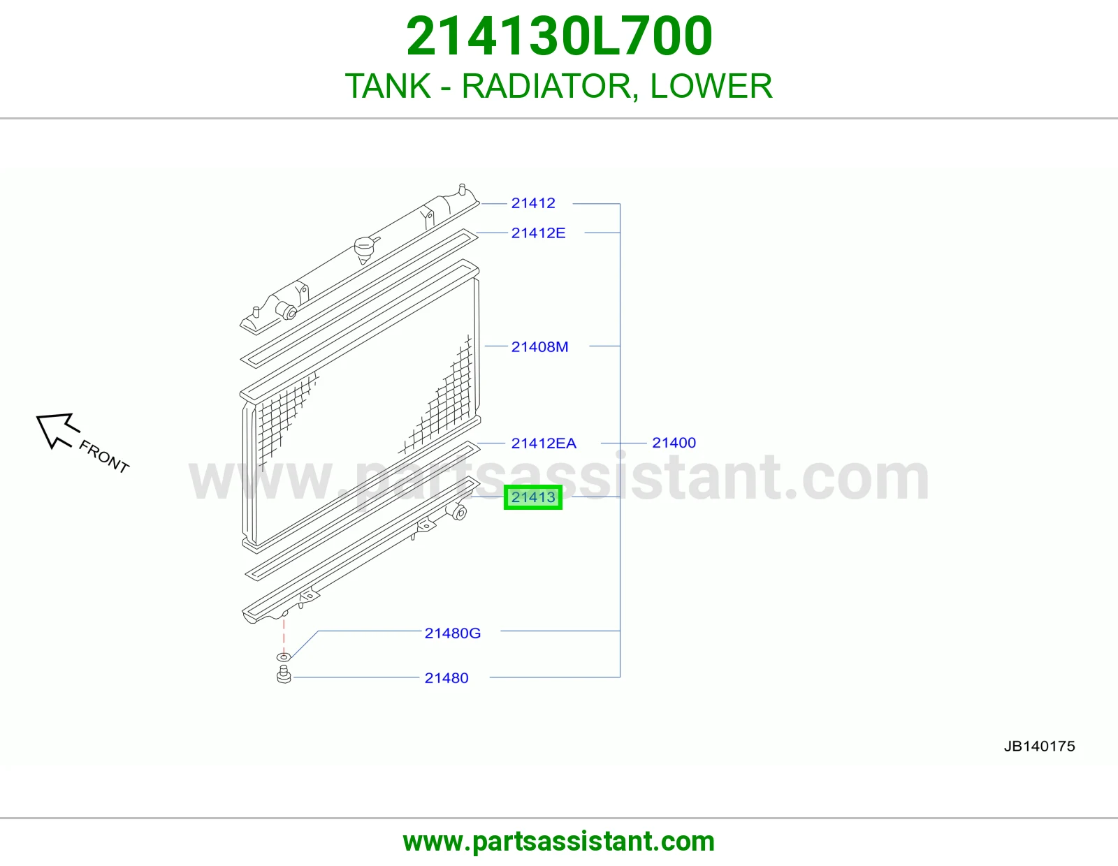 TANK - RADIATOR, LOWER