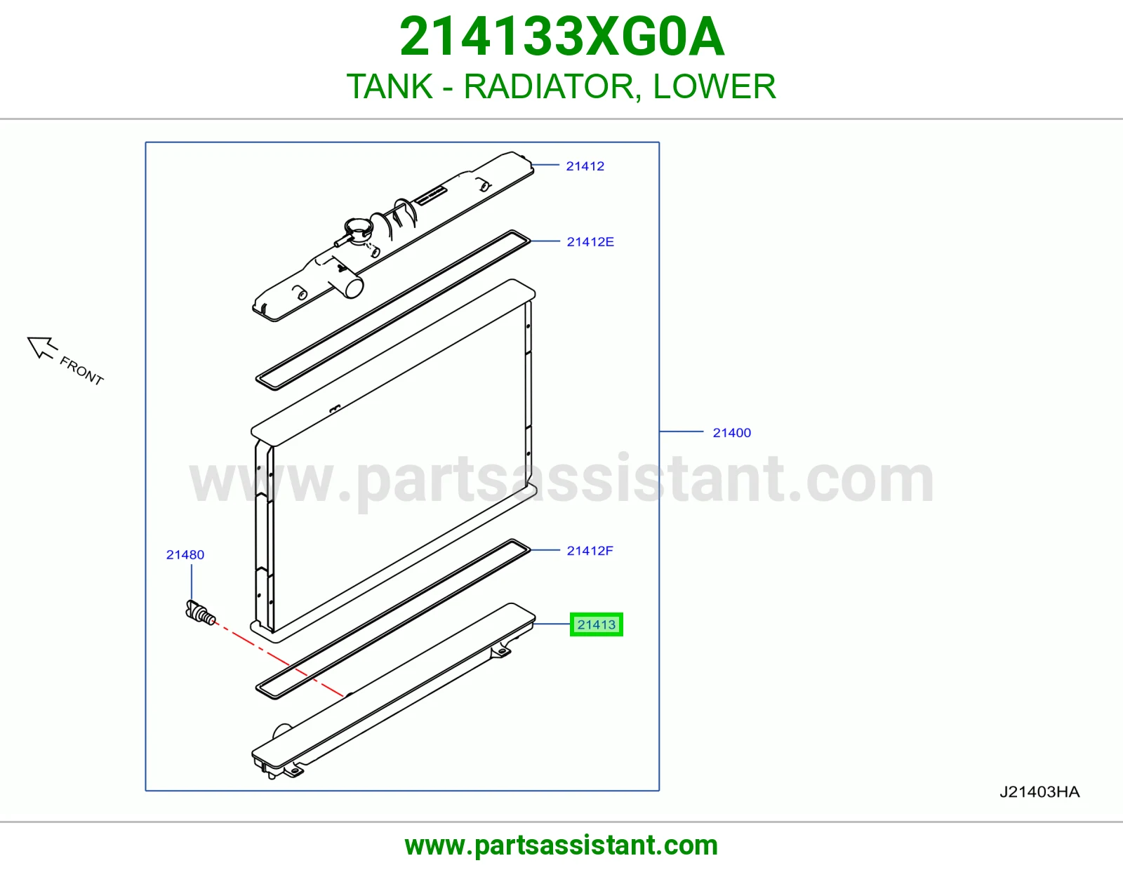 TANK - RADIATOR, LOWER