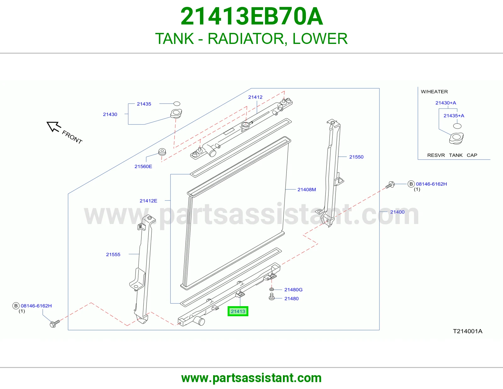 TANK - RADIATOR, LOWER