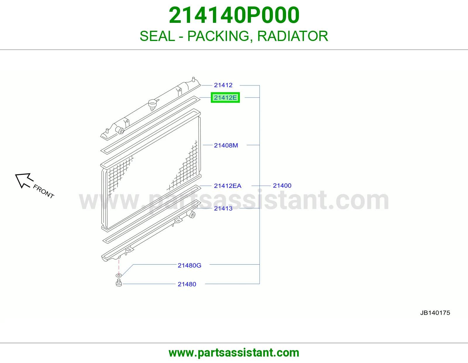 SEAL - PACKING, RADIATOR