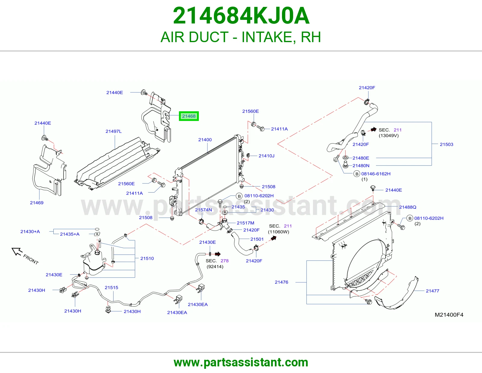 AIR DUCT - INTAKE, RH