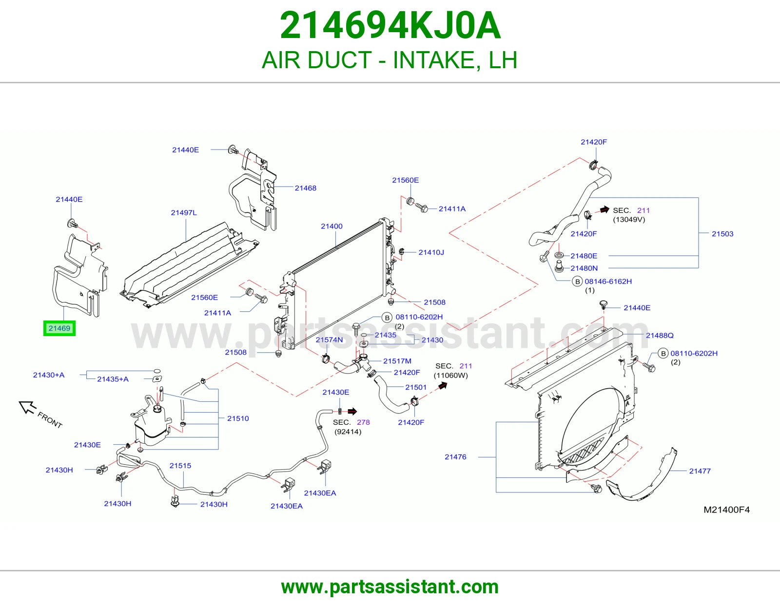 AIR DUCT - INTAKE, LH