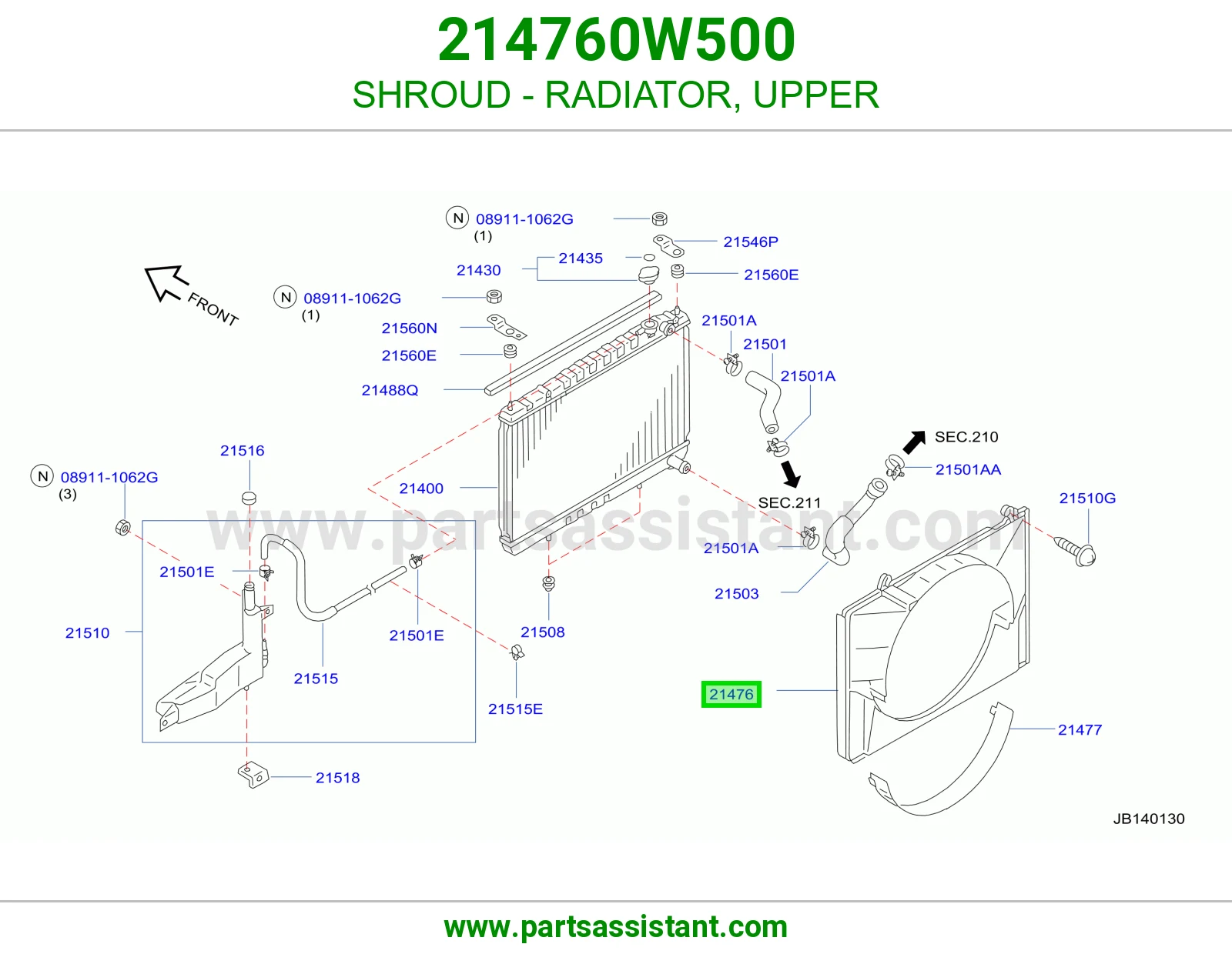 SHROUD - RADIATOR, UPPER