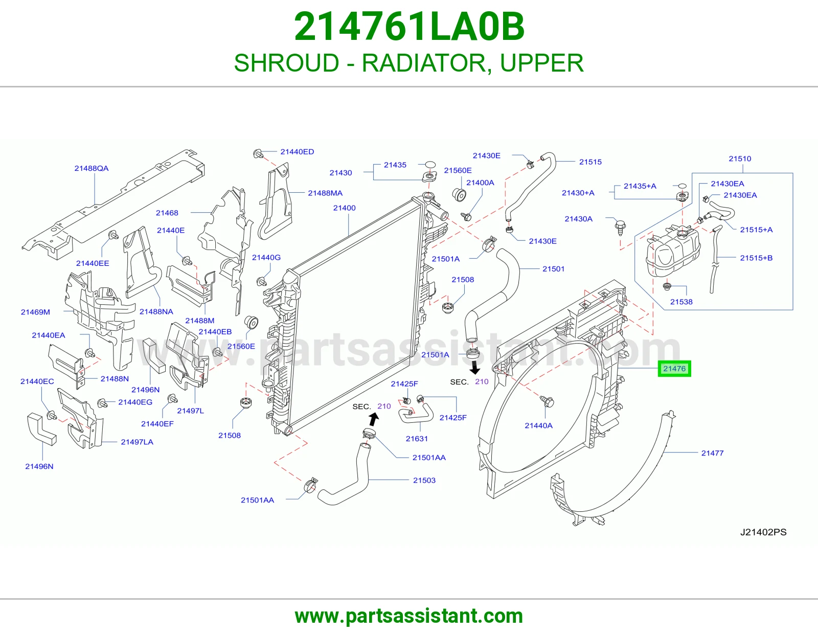 SHROUD - RADIATOR, UPPER