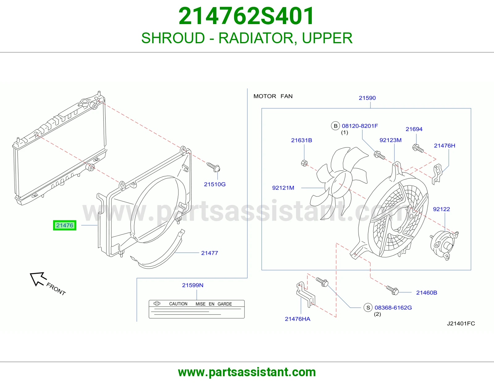 SHROUD - RADIATOR, UPPER
