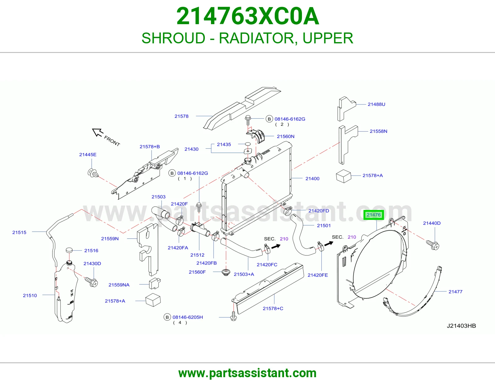SHROUD - RADIATOR, UPPER