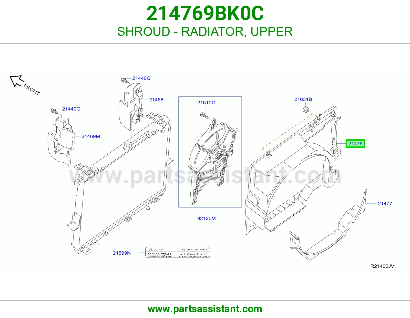 SHROUD - RADIATOR, UPPER