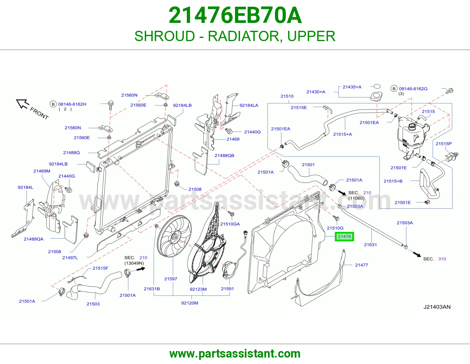 SHROUD - RADIATOR, UPPER