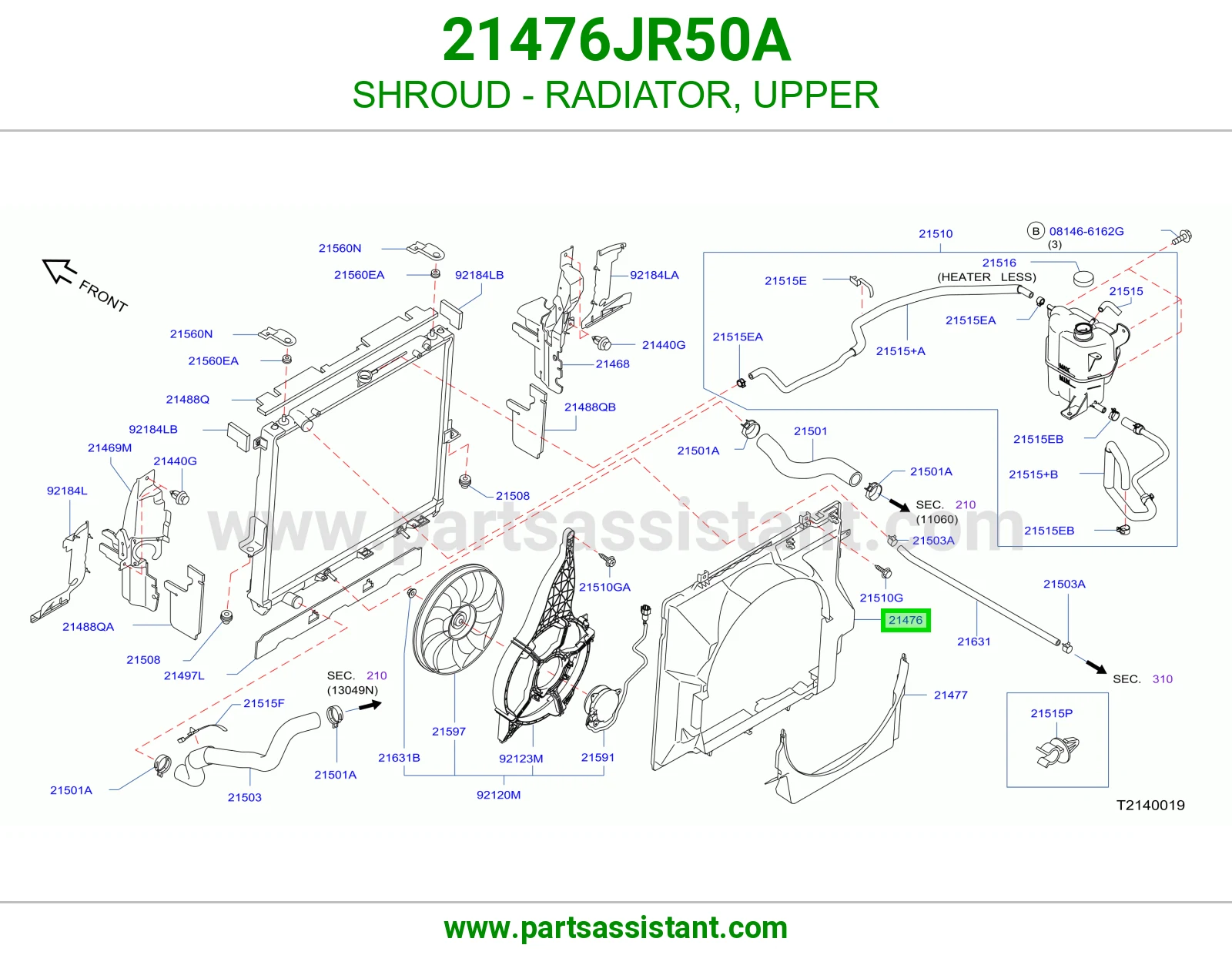 SHROUD - RADIATOR, UPPER