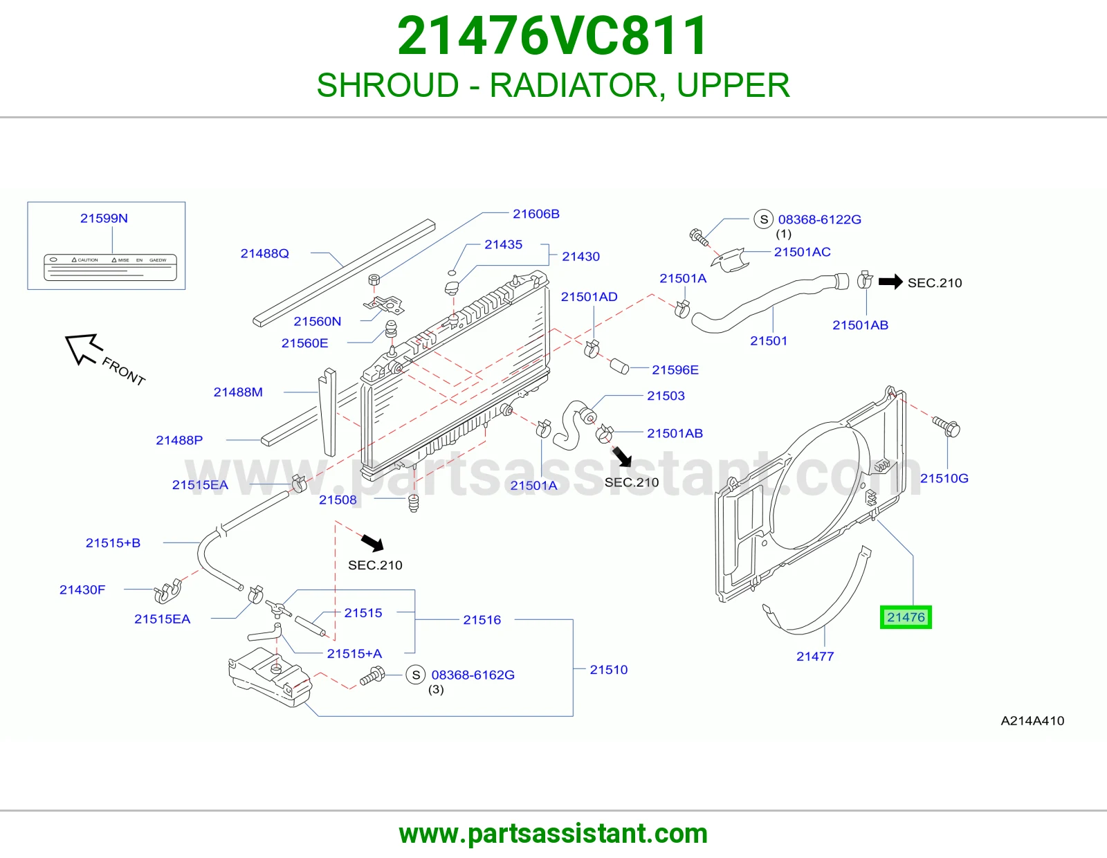 SHROUD - RADIATOR, UPPER