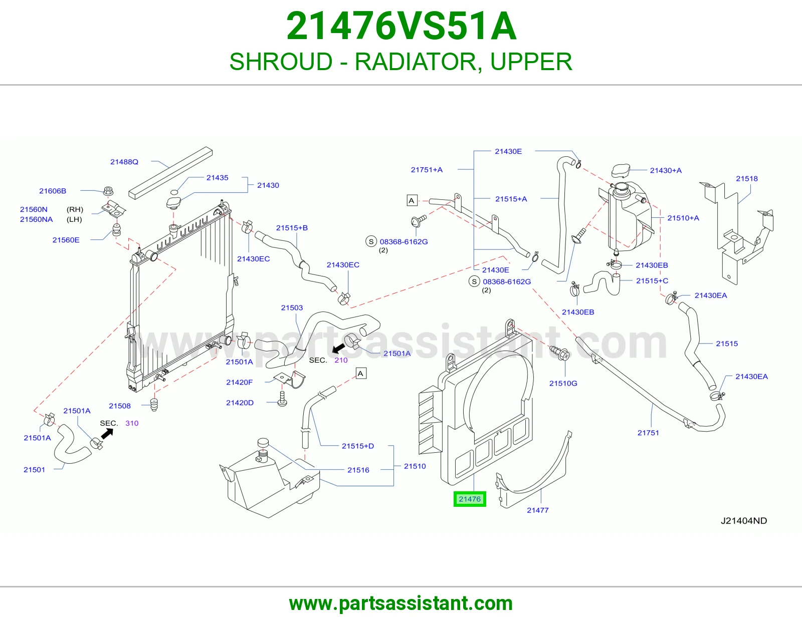 SHROUD - RADIATOR, UPPER