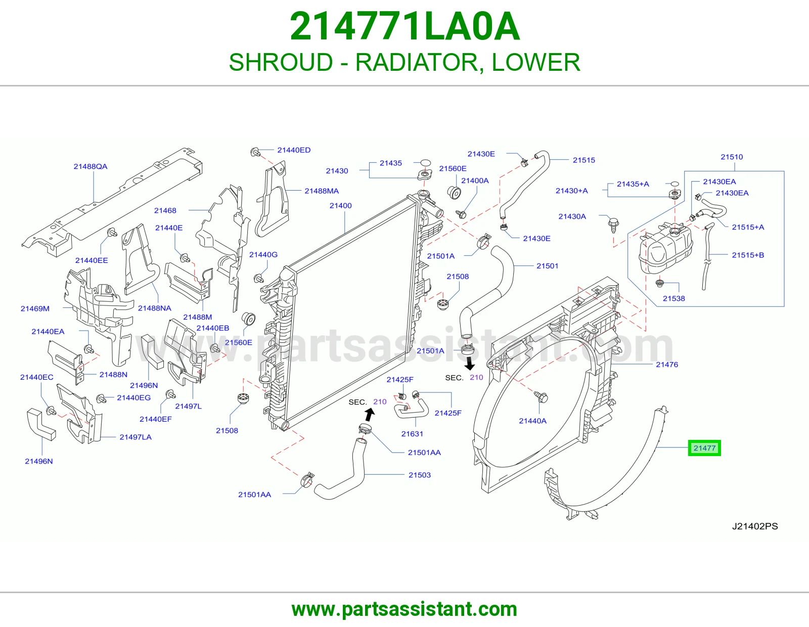 SHROUD - RADIATOR, LOWER