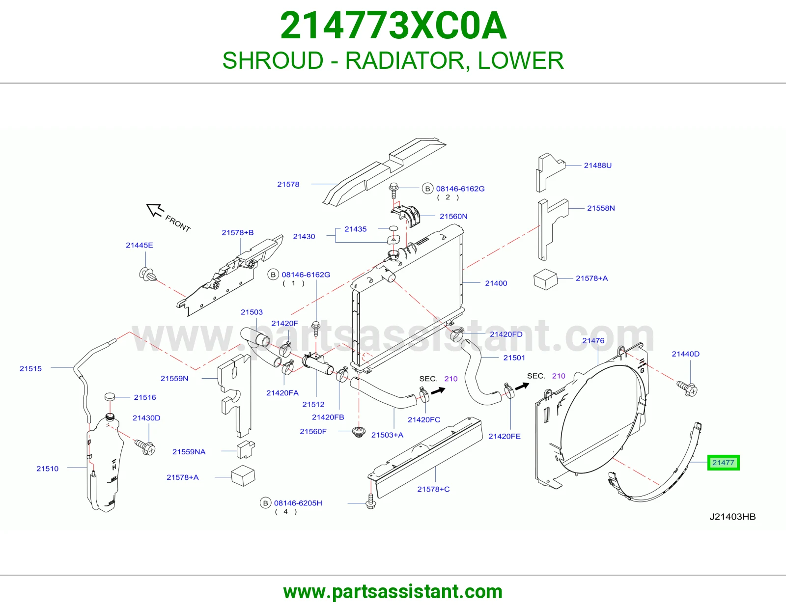 SHROUD - RADIATOR, LOWER