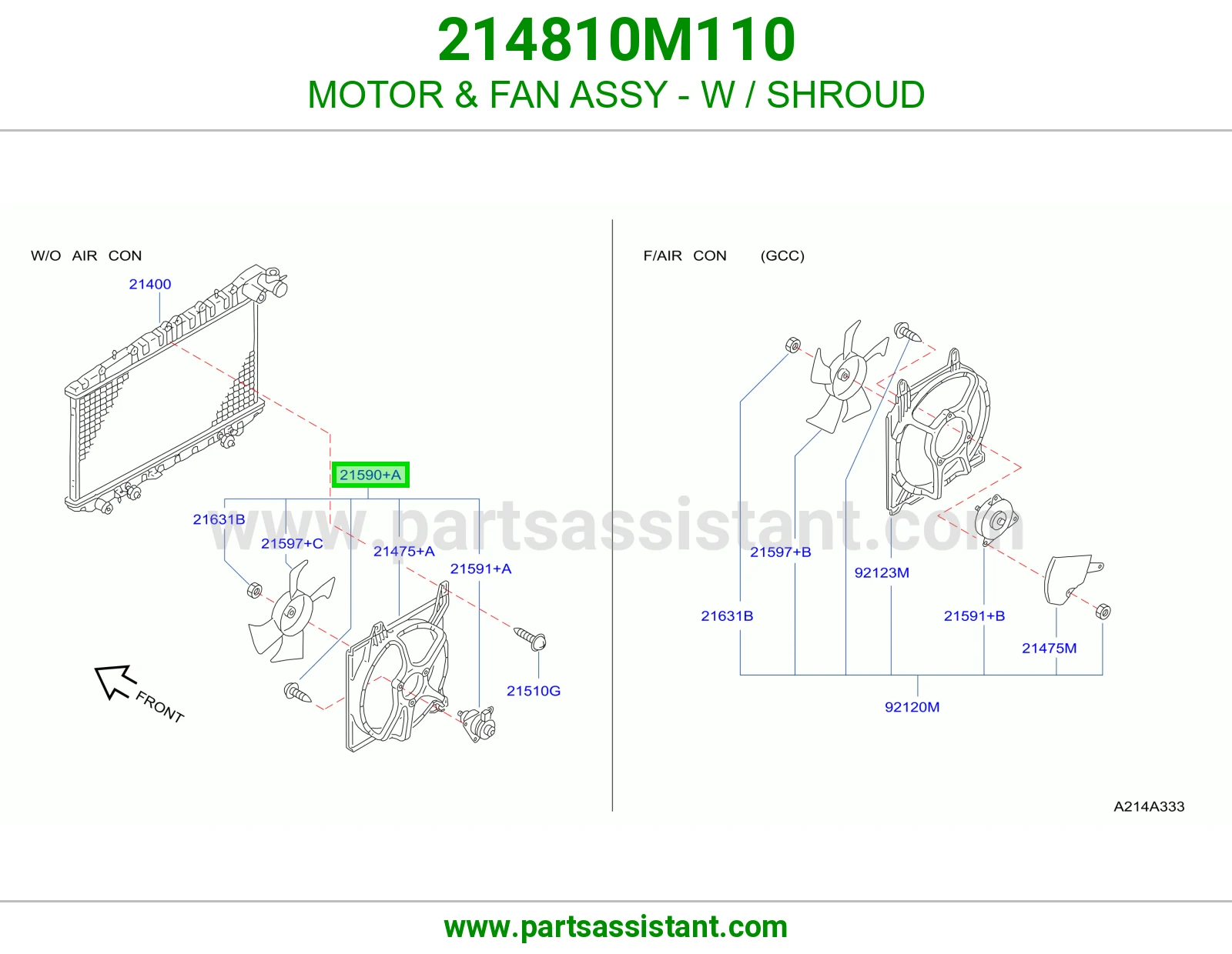 MOTOR & FAN ASSY - W / SHROUD