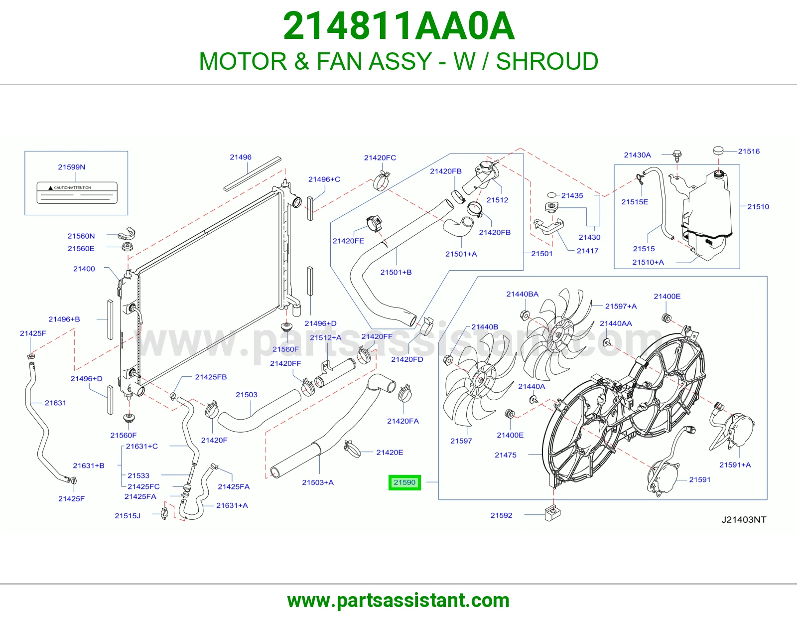 MOTOR & FAN ASSY - W / SHROUD