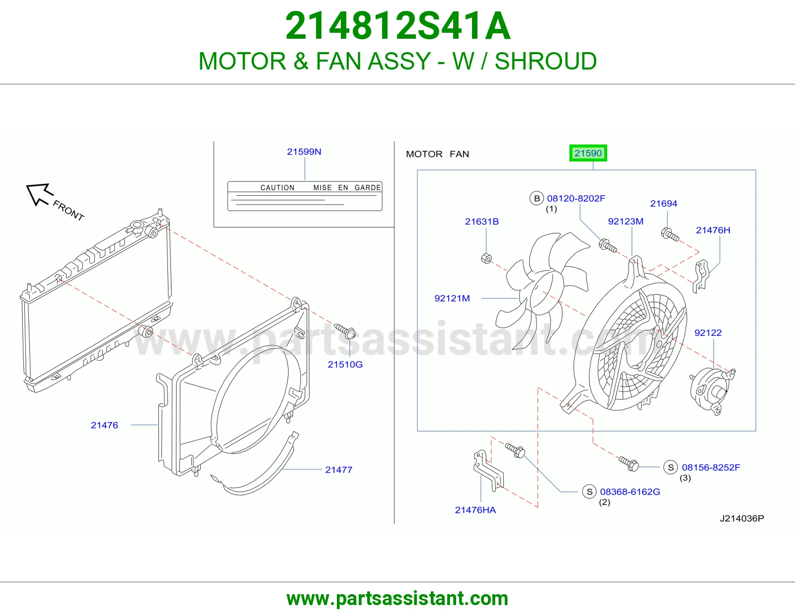 MOTOR & FAN ASSY - W / SHROUD
