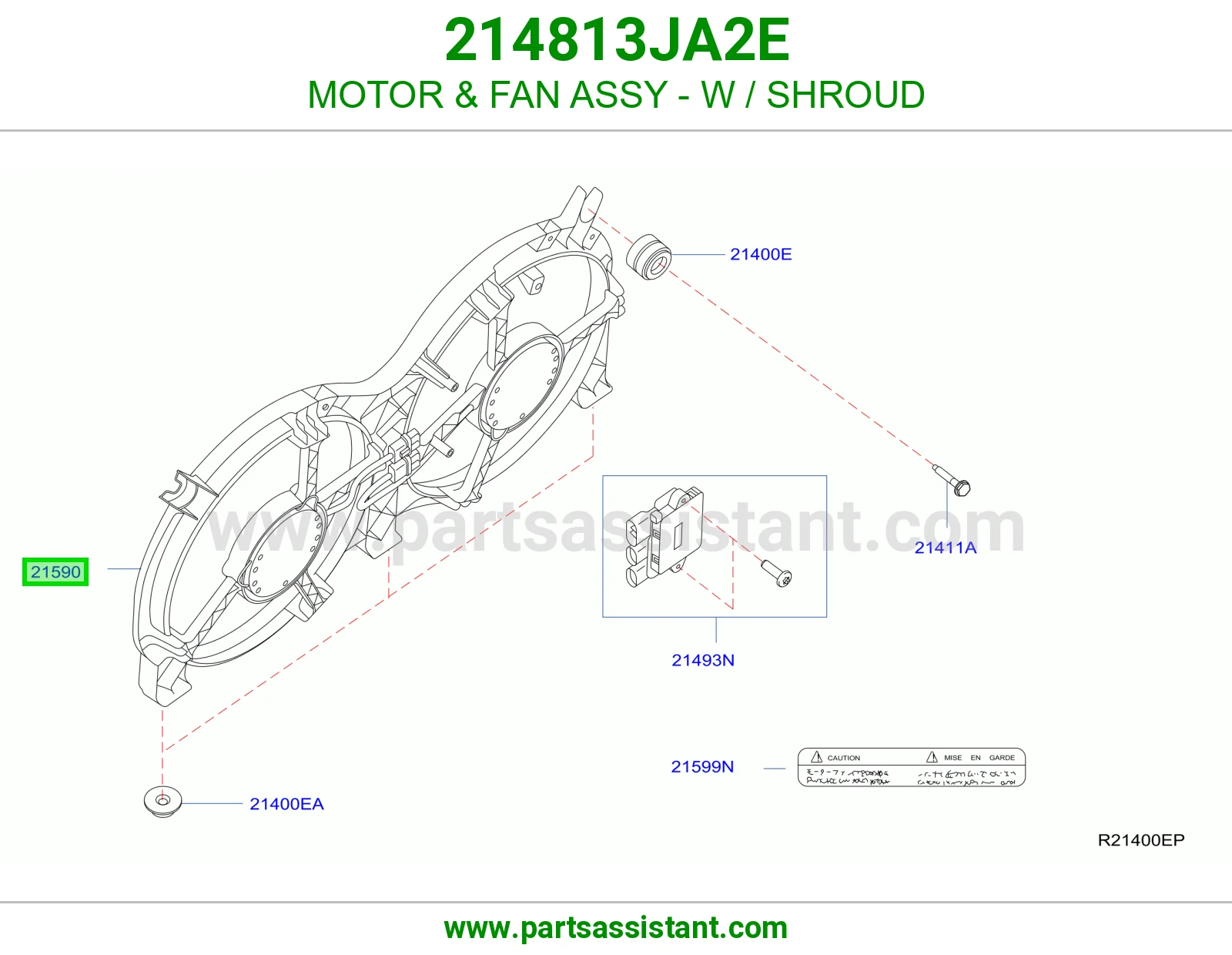 MOTOR & FAN ASSY - W / SHROUD