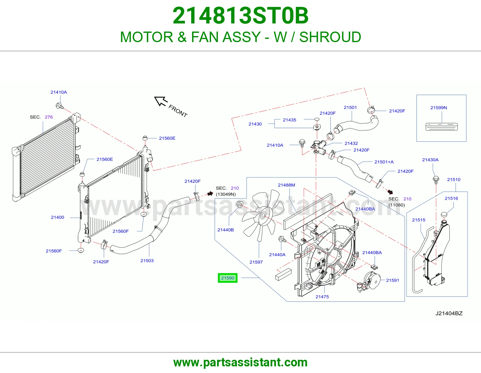 MOTOR & FAN ASSY - W / SHROUD