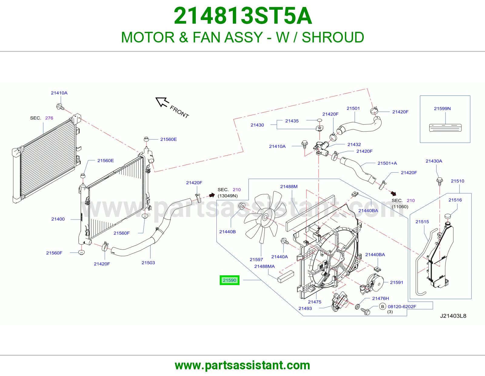 MOTOR & FAN ASSY - W / SHROUD