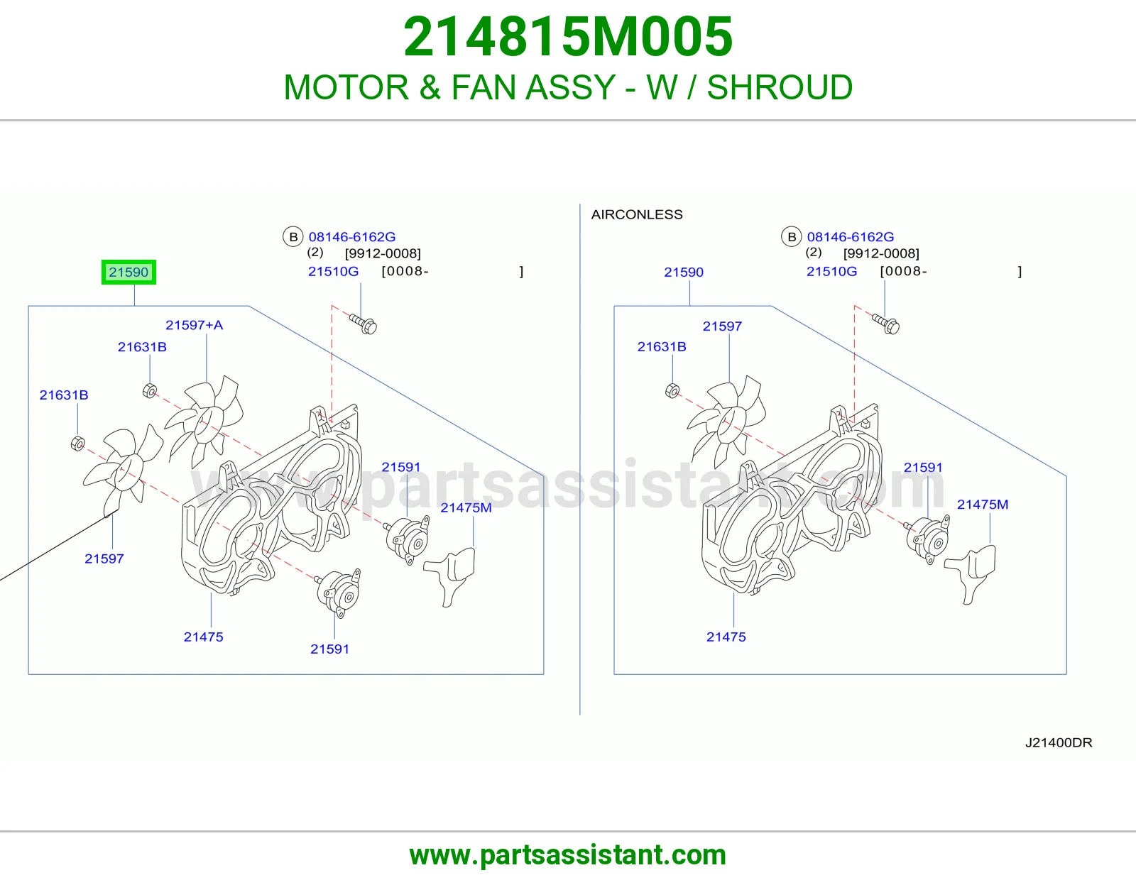 MOTOR & FAN ASSY - W / SHROUD