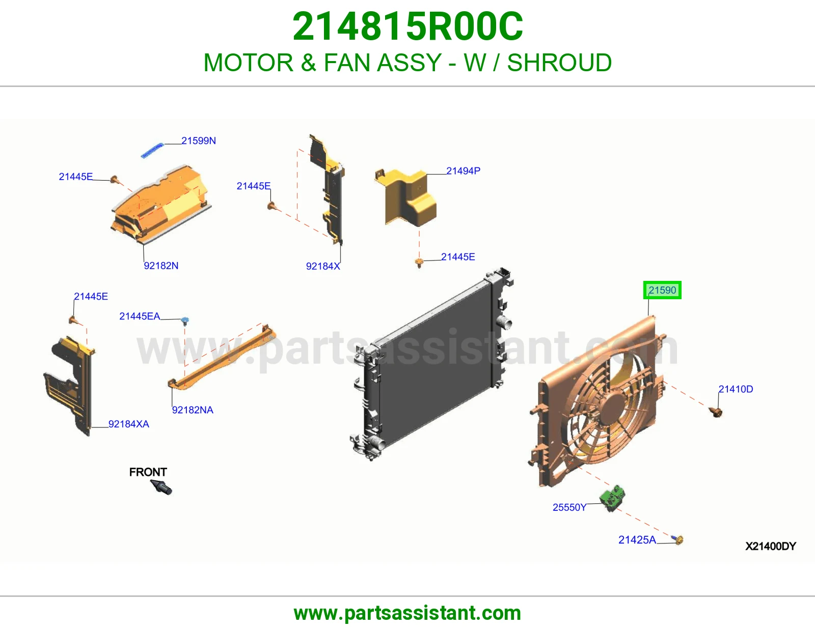 MOTOR & FAN ASSY - W / SHROUD