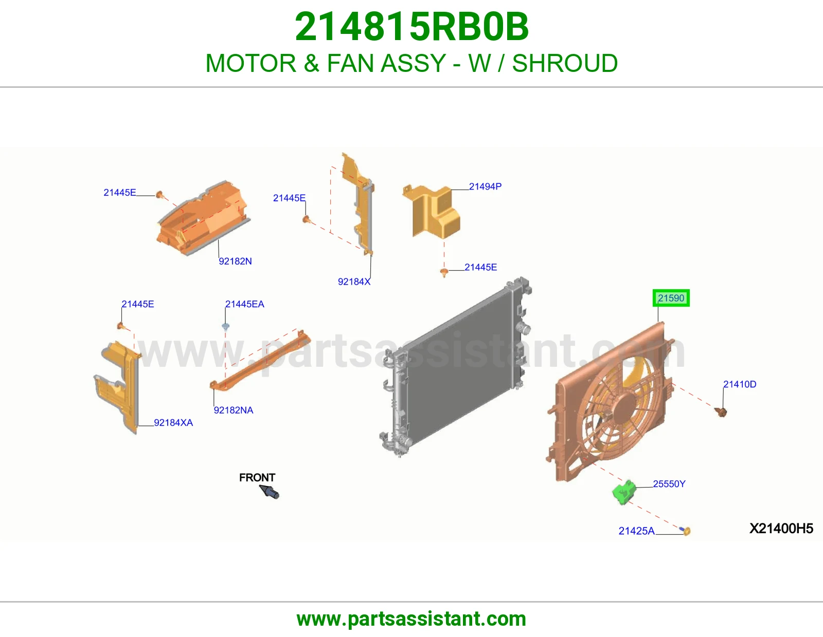MOTOR & FAN ASSY - W / SHROUD
