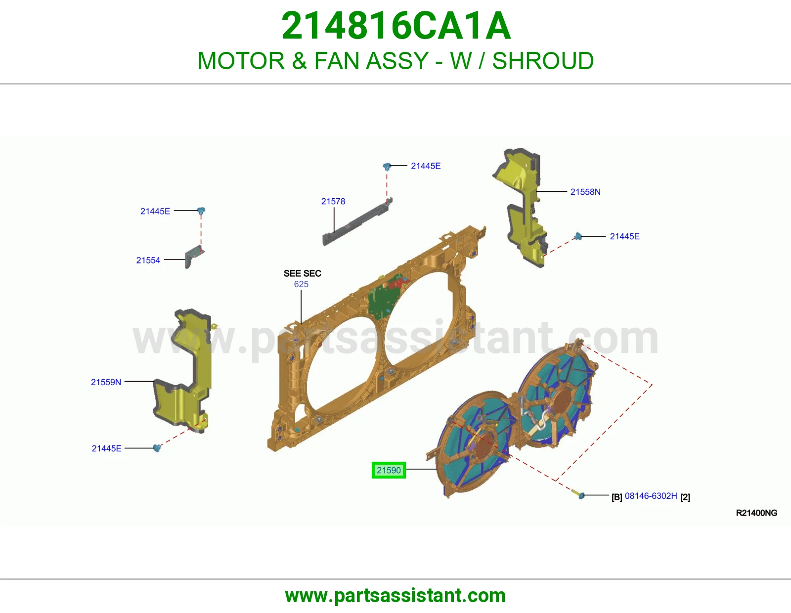 MOTOR & FAN ASSY - W / SHROUD