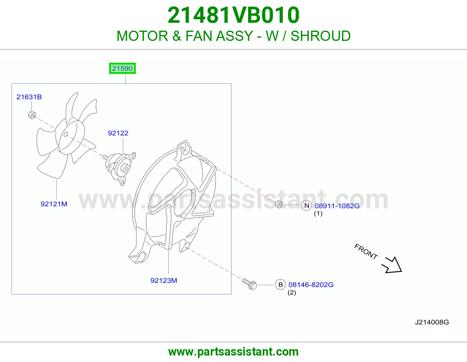 MOTOR & FAN ASSY - W / SHROUD