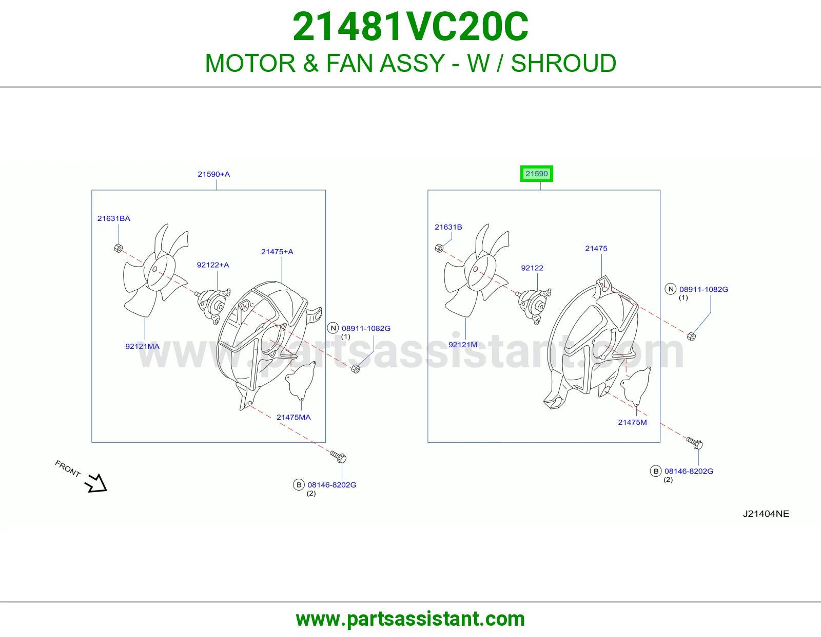 MOTOR & FAN ASSY - W / SHROUD