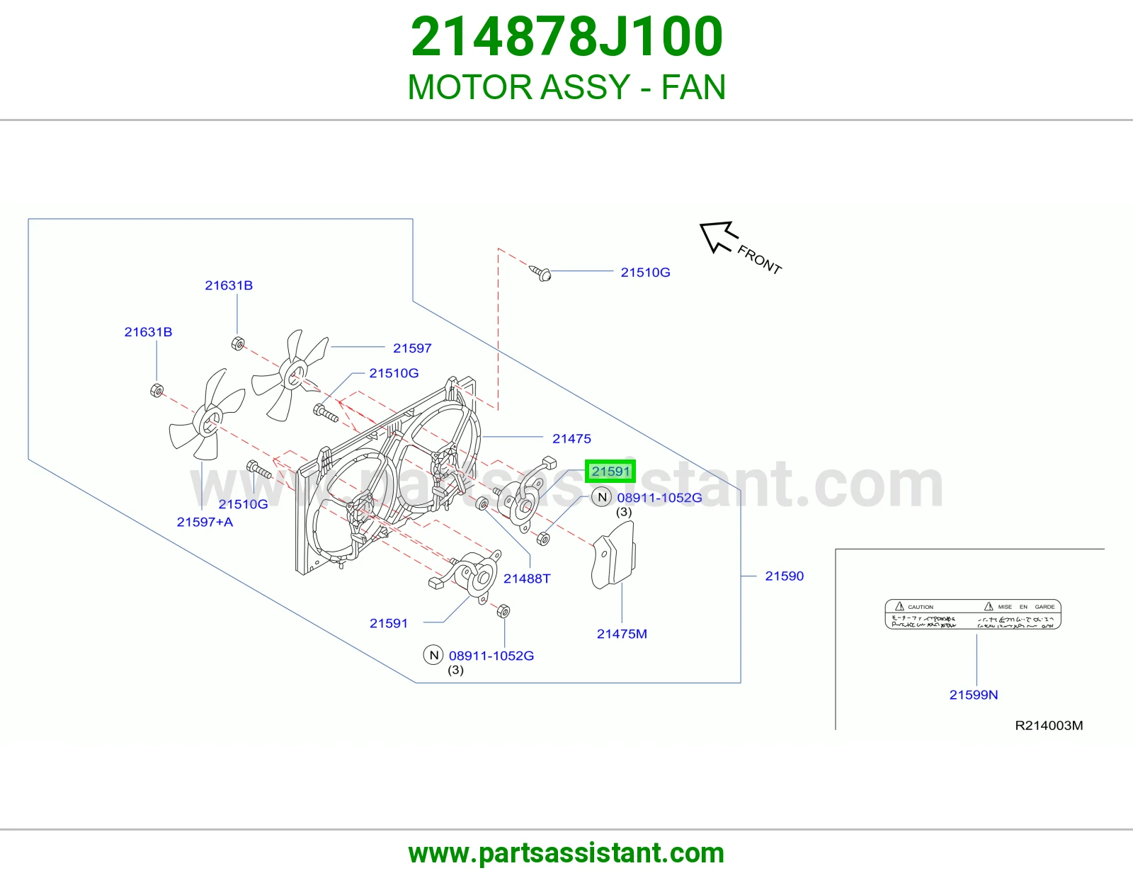 MOTOR ASSY - FAN