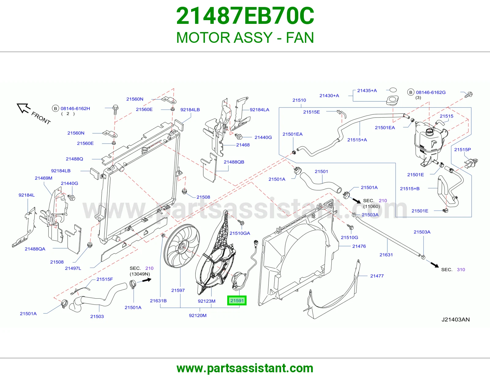 MOTOR ASSY - FAN