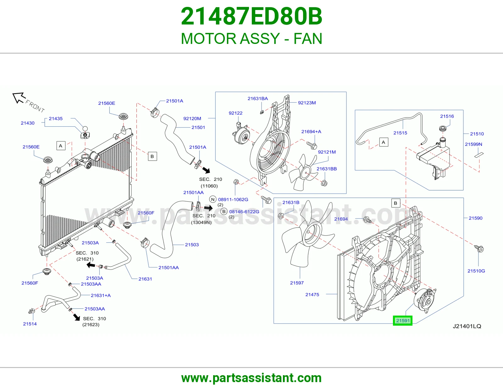 MOTOR ASSY - FAN