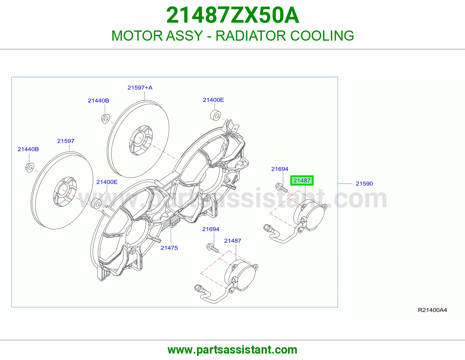 MOTOR ASSY - RADIATOR COOLING
