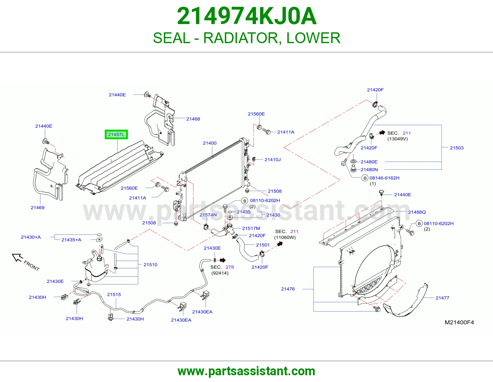 SEAL - RADIATOR, LOWER