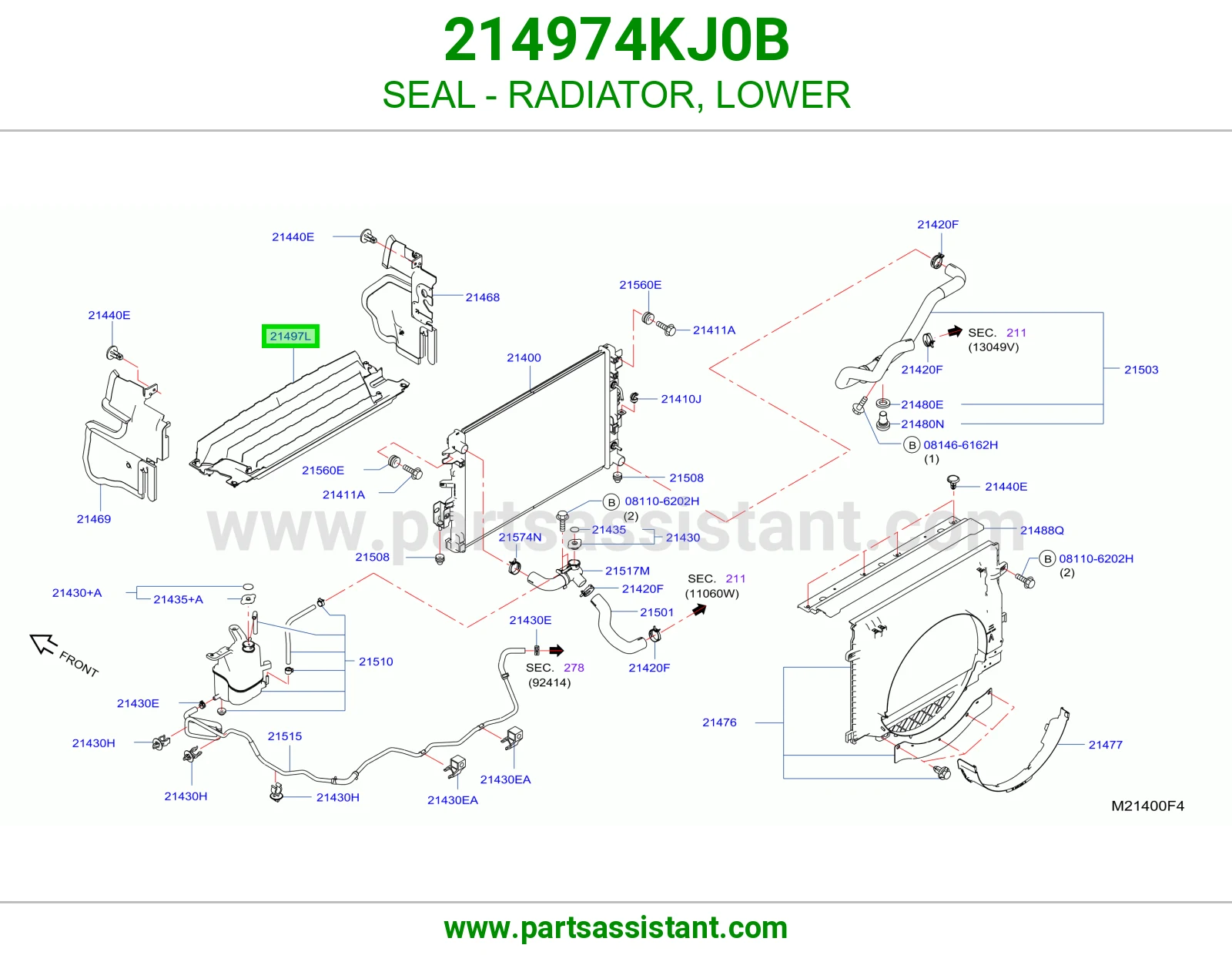 SEAL - RADIATOR, LOWER