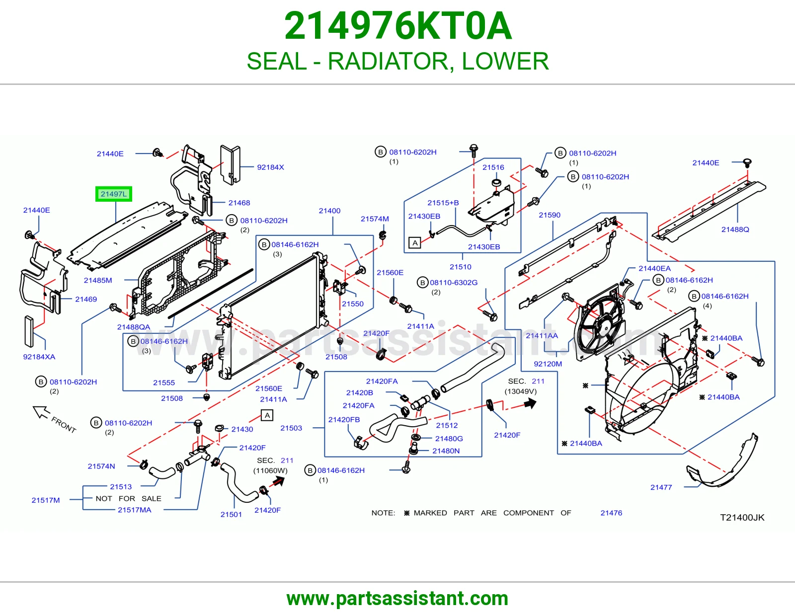 SEAL - RADIATOR, LOWER