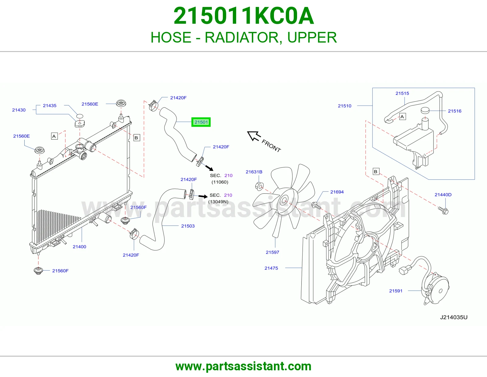 HOSE - RADIATOR, UPPER