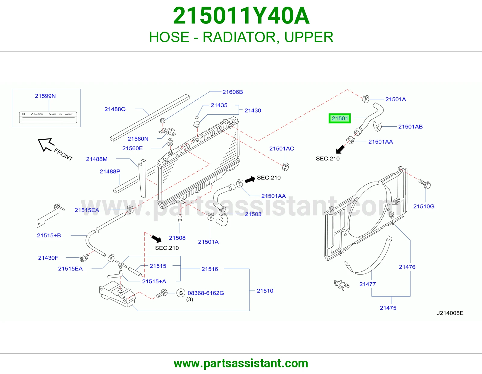 HOSE - RADIATOR, UPPER