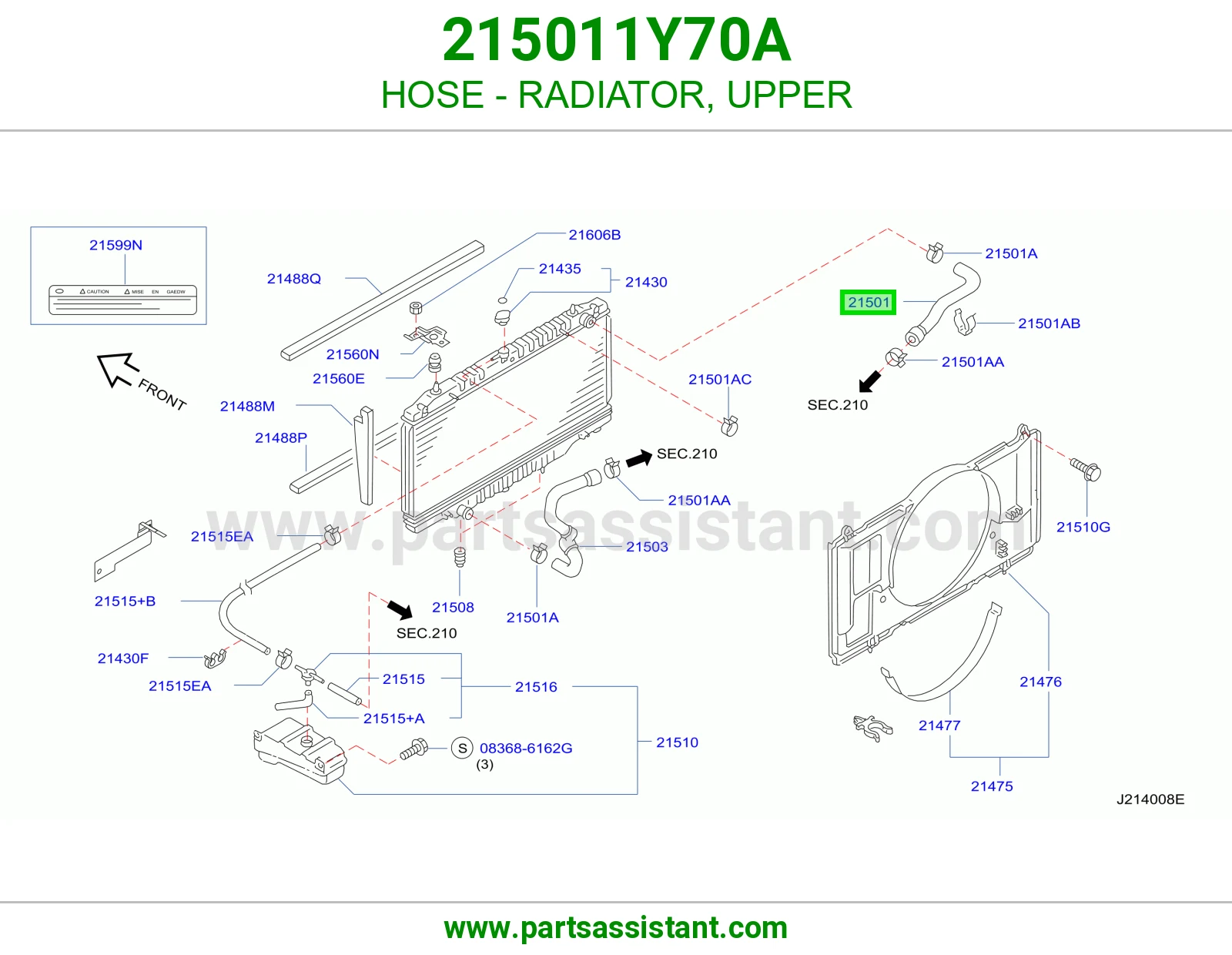 HOSE - RADIATOR, UPPER