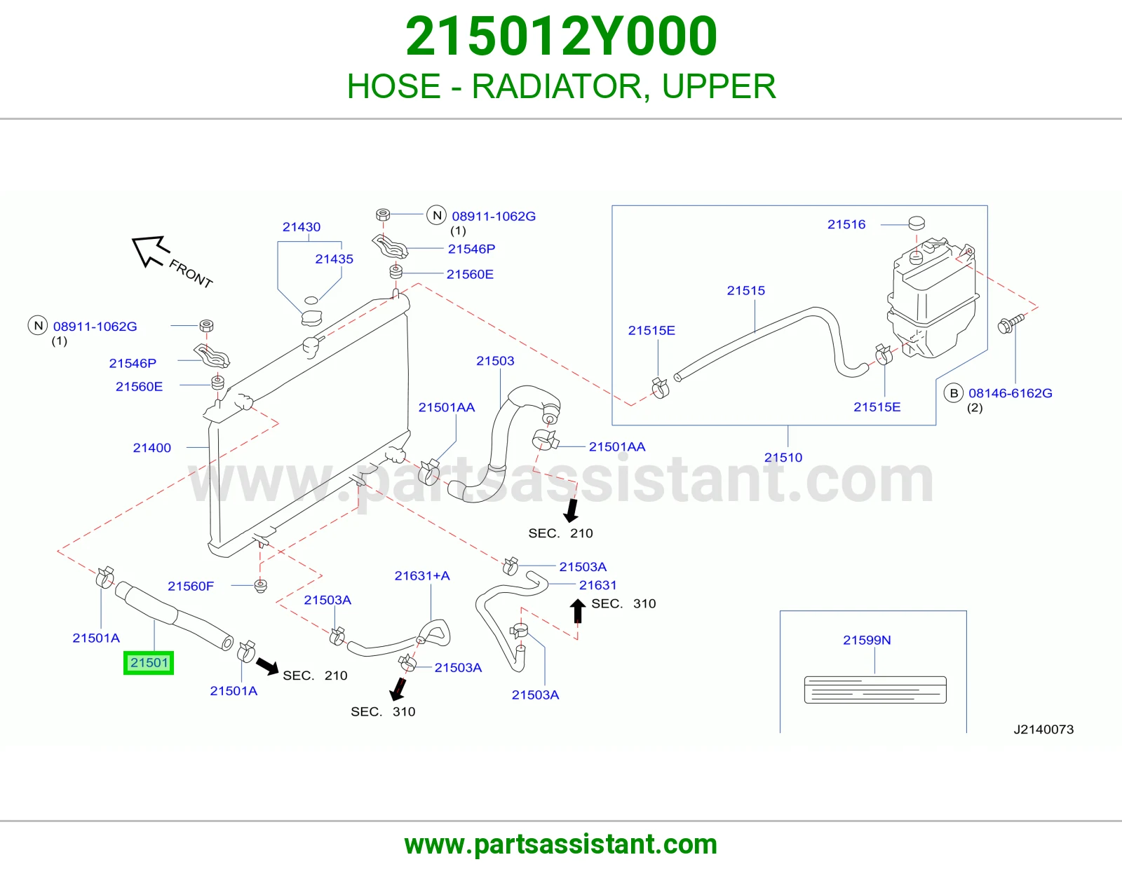 HOSE - RADIATOR, UPPER