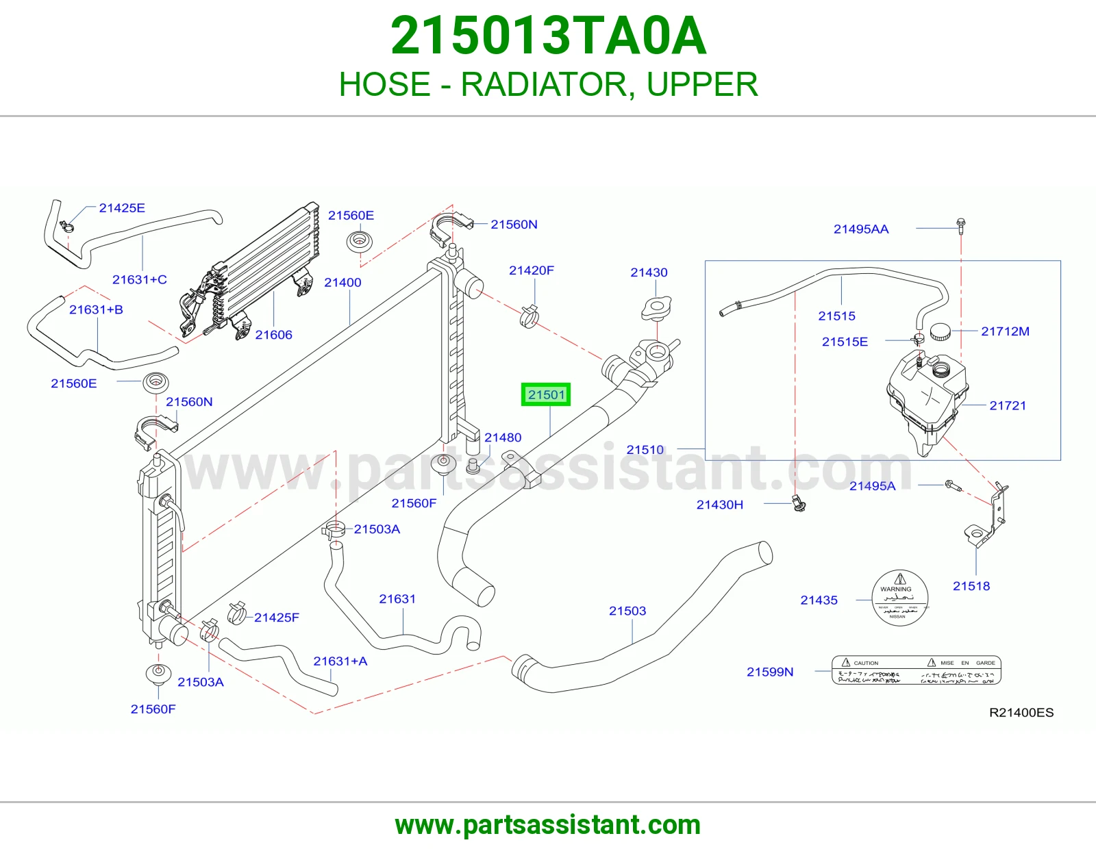 HOSE - RADIATOR, UPPER
