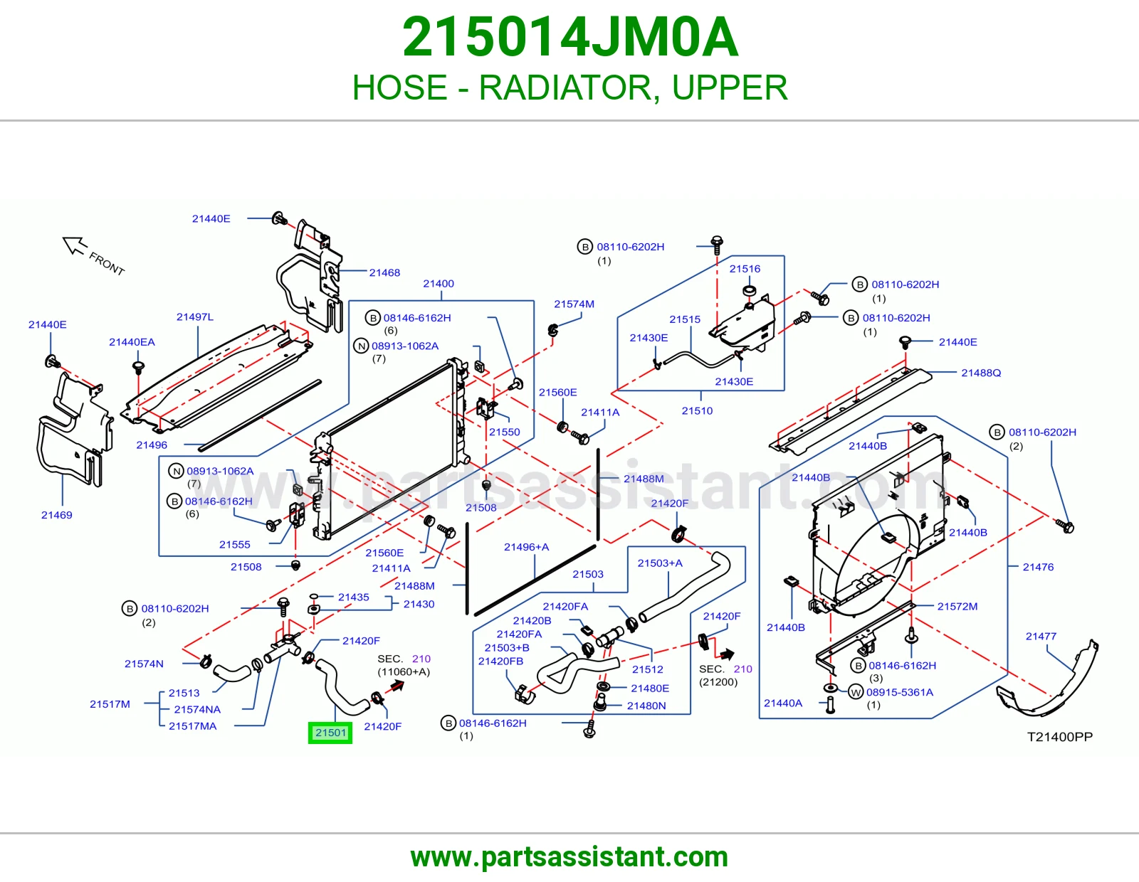 HOSE - RADIATOR, UPPER