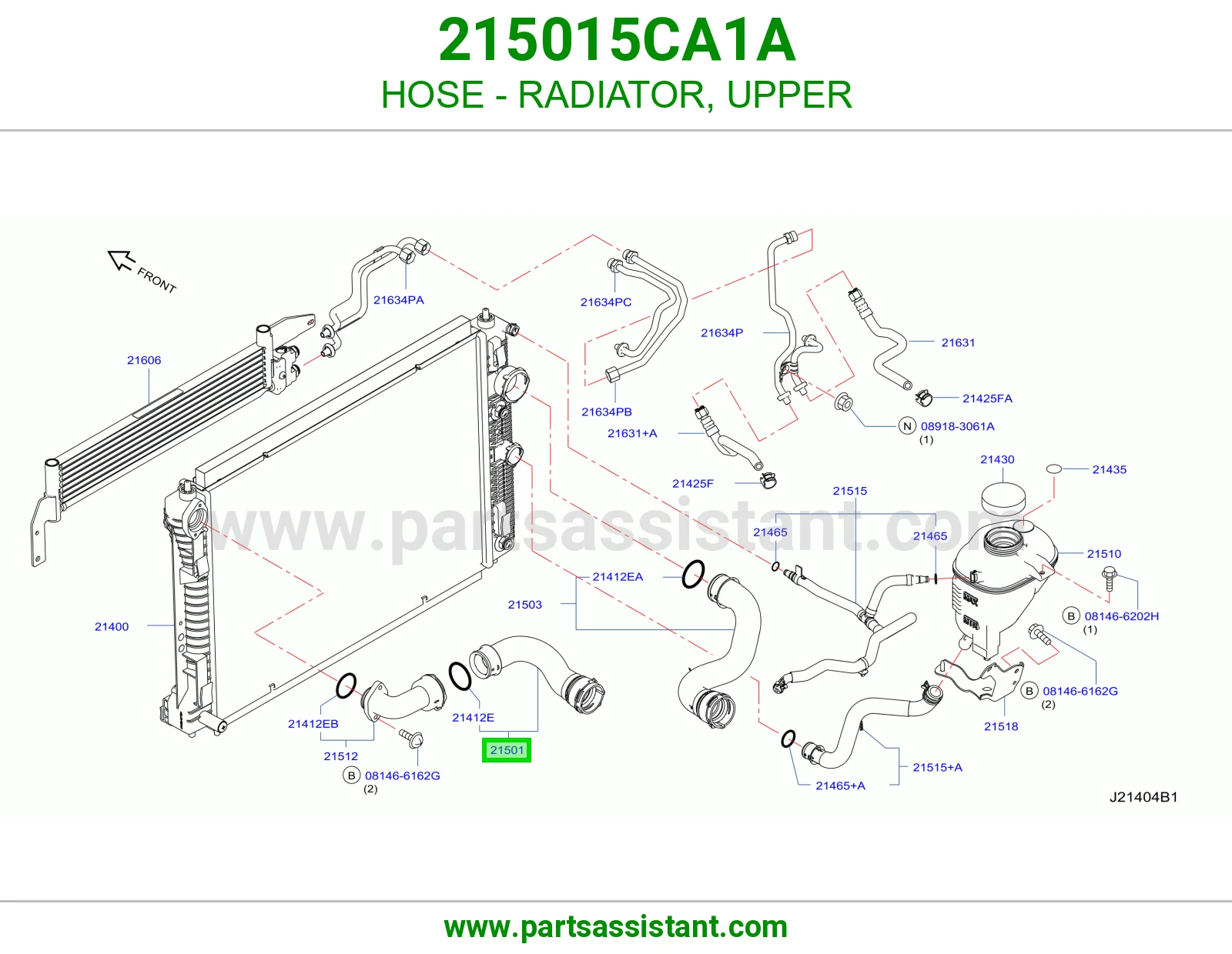 HOSE - RADIATOR, UPPER