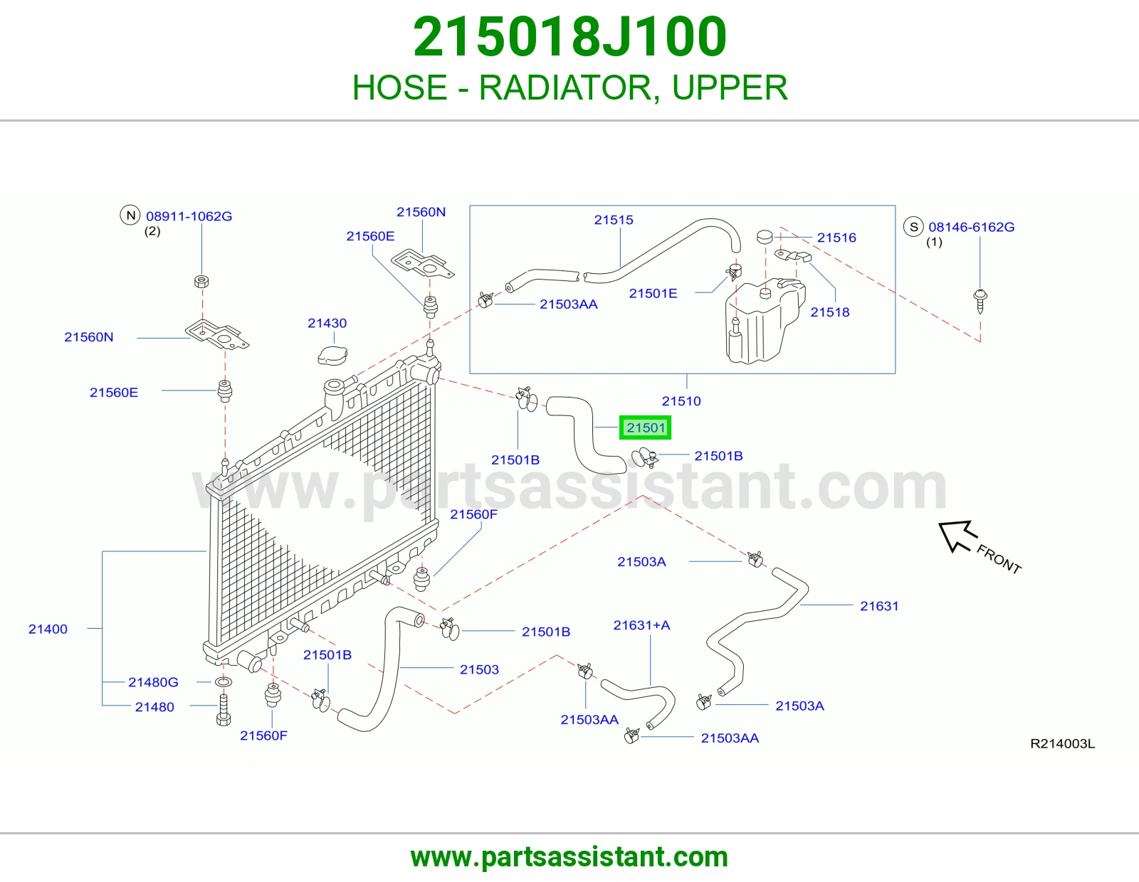 HOSE - RADIATOR, UPPER