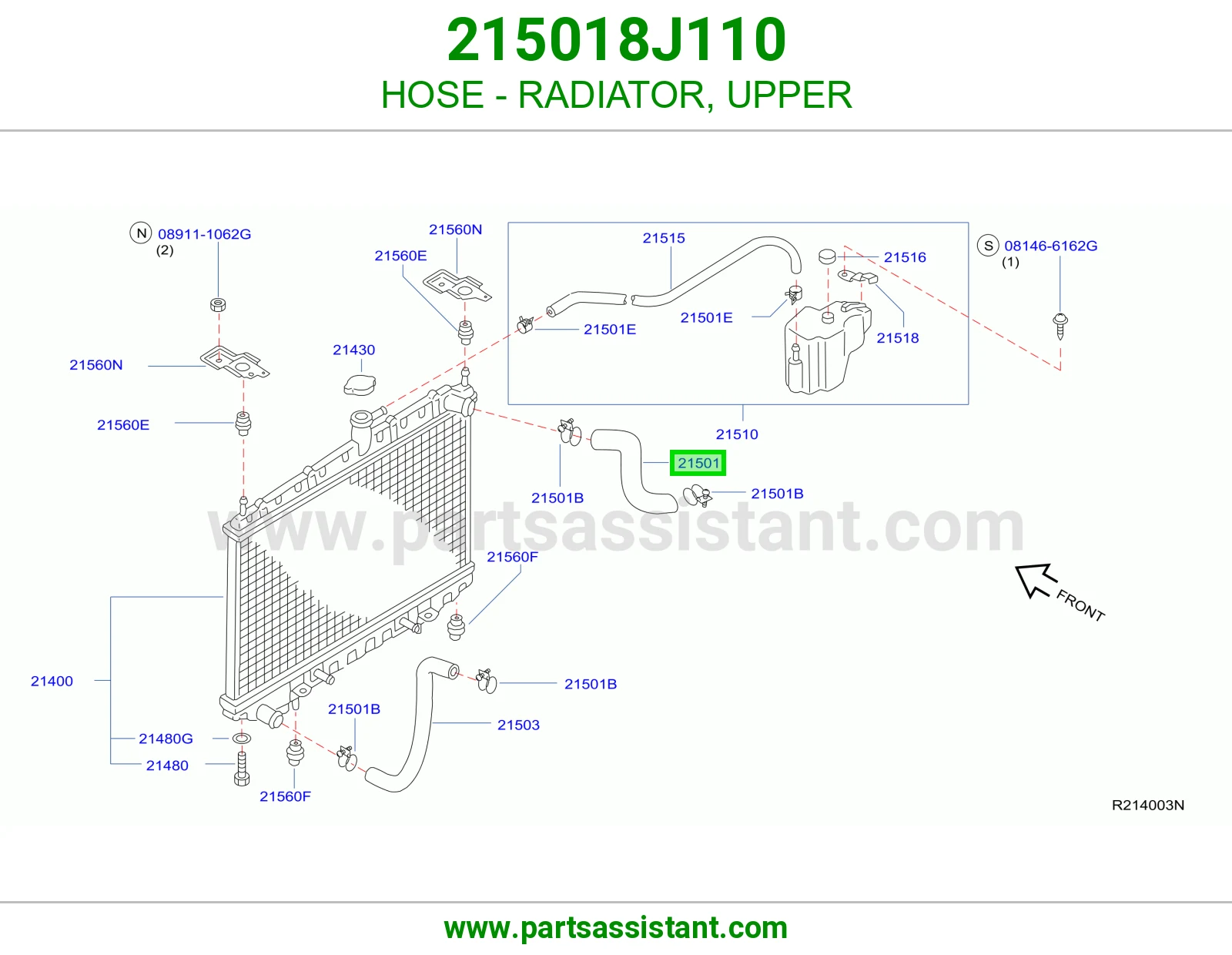 HOSE - RADIATOR, UPPER