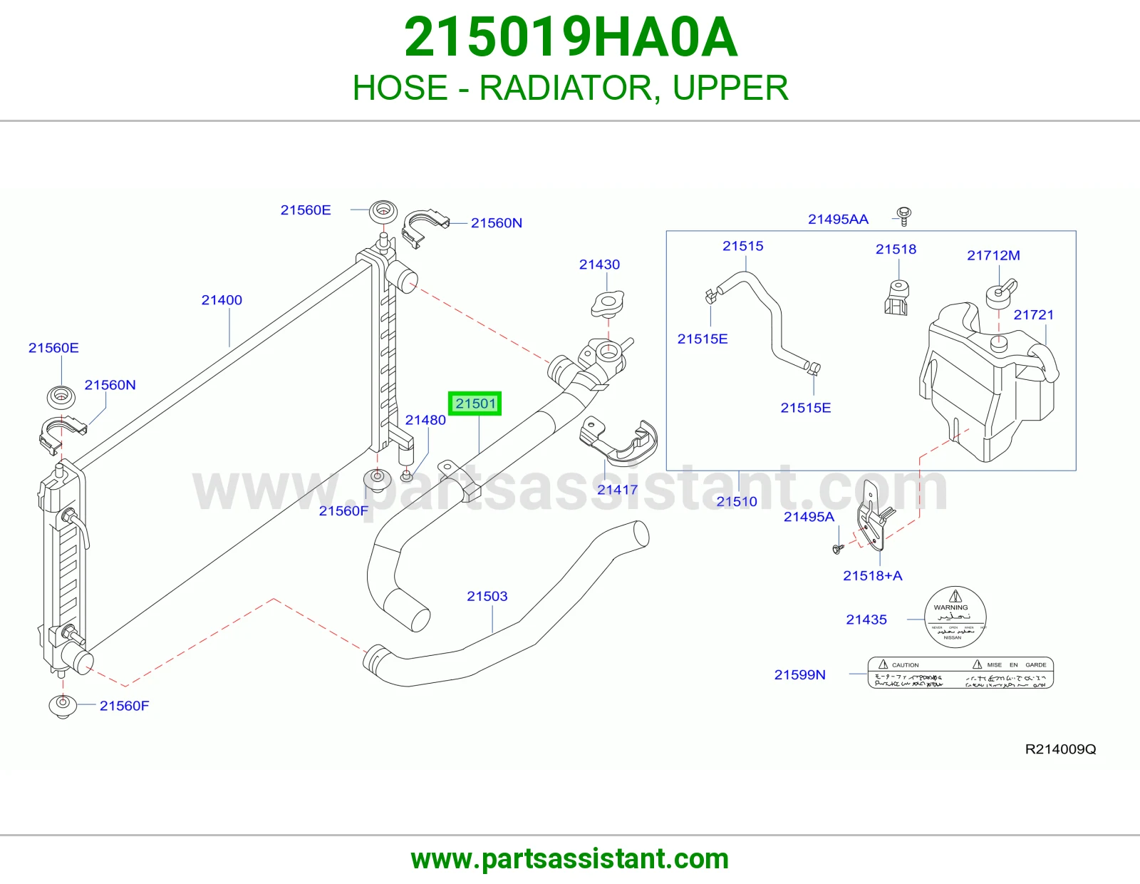 HOSE - RADIATOR, UPPER