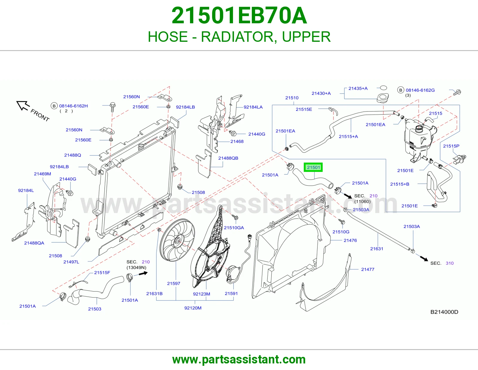 HOSE - RADIATOR, UPPER
