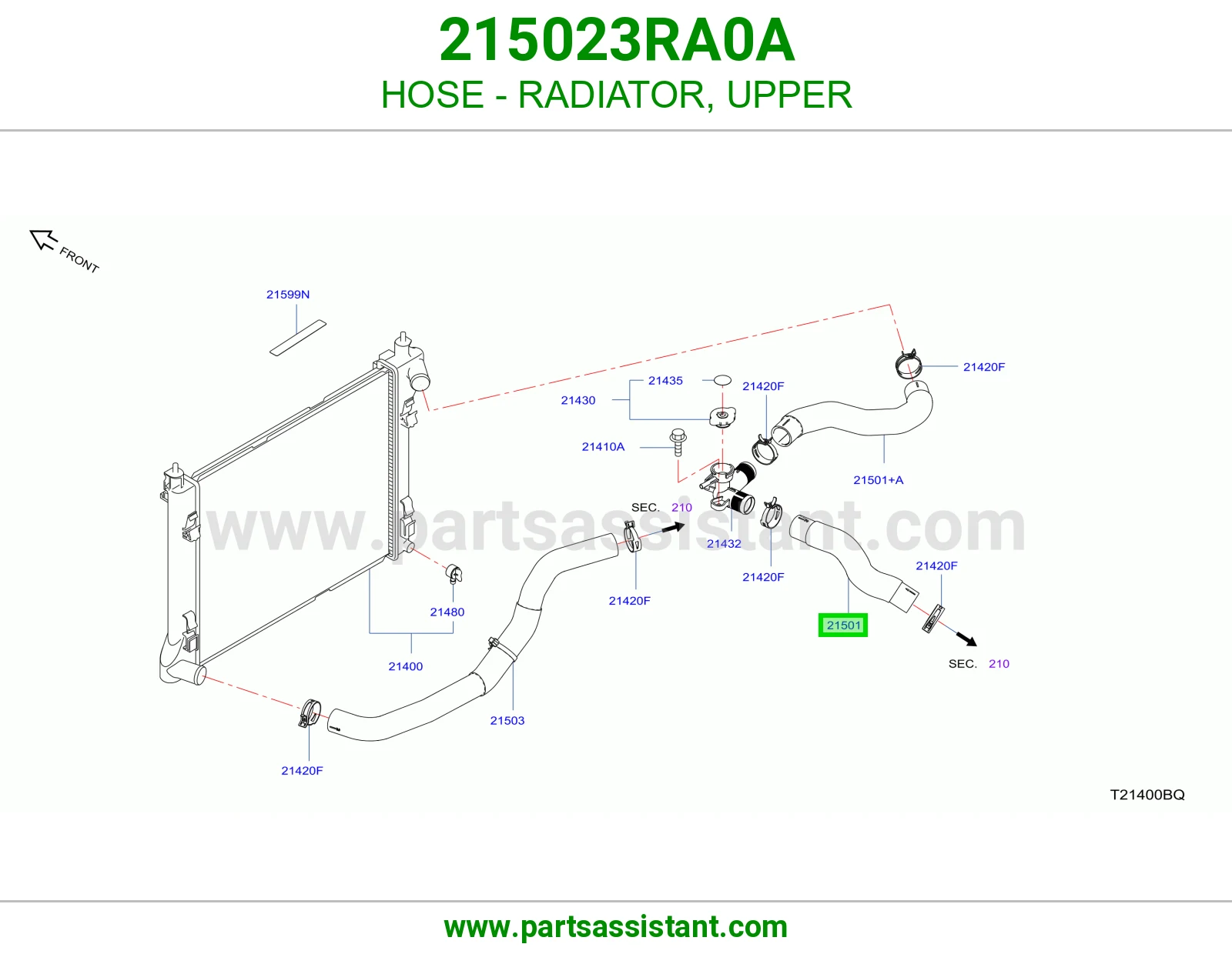 HOSE - RADIATOR, UPPER