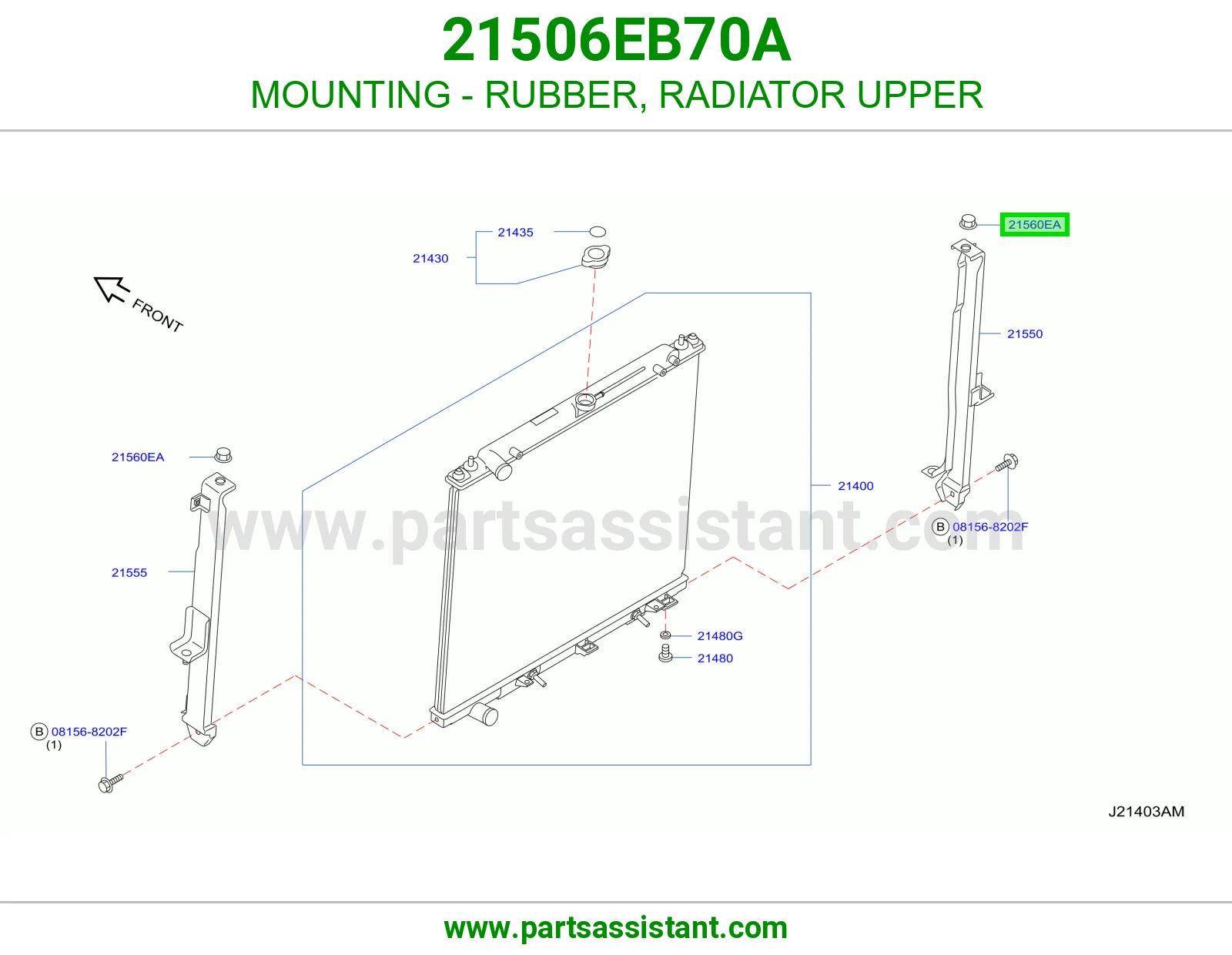 MOUNTING - RUBBER, RADIATOR UPPER